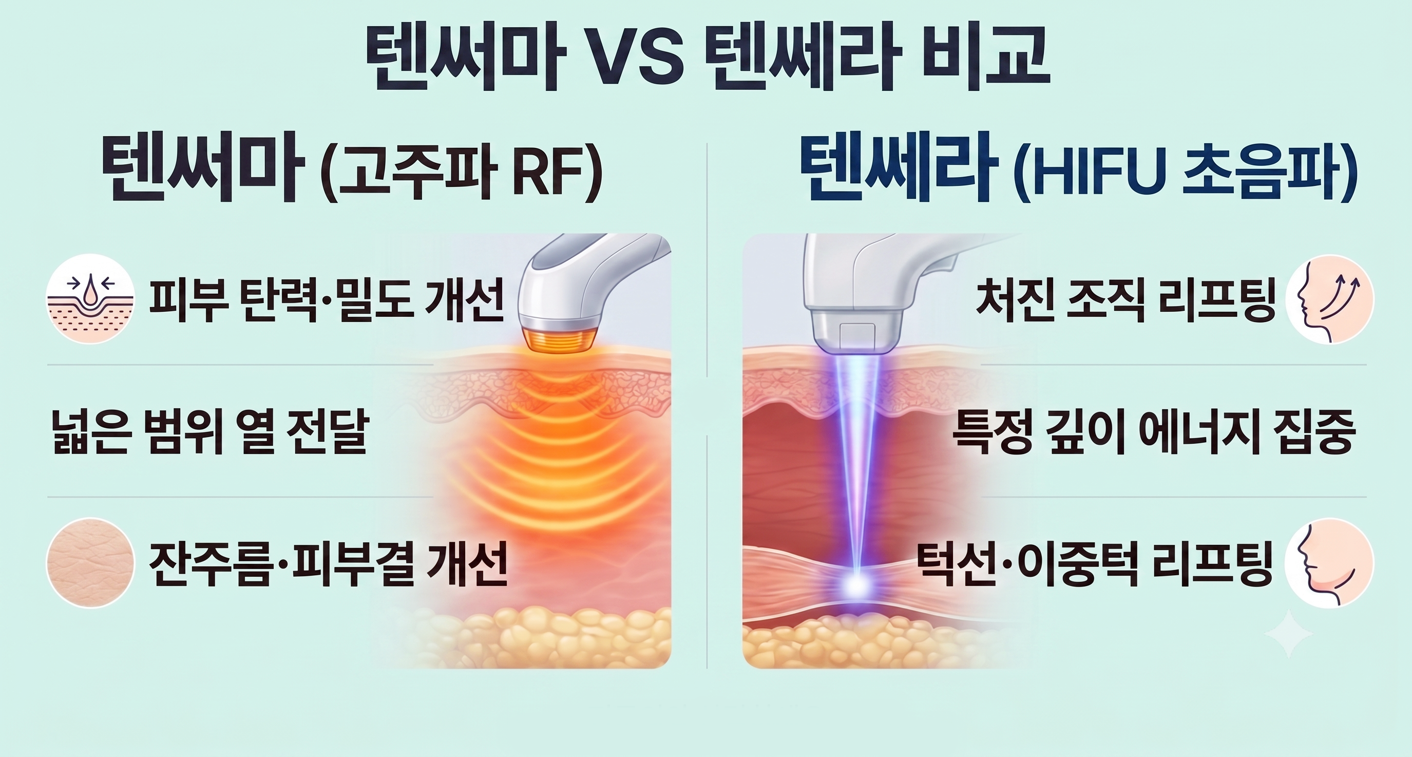 텐써마 VS 텐쎄라 비교 | 어떤 리프팅이 더 좋을까? [제주 피부과]